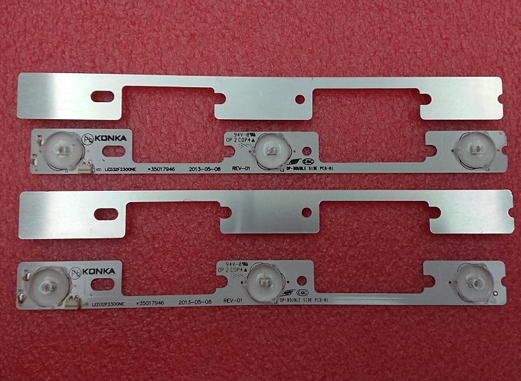 New Kit 4 PCS 3LED 6V 208mm LED strip for KONKA LED32F2300NE LED32F2300FX 35017946 35017947